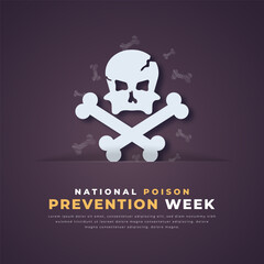National Poison Prevention Week Paper cut style Vector Design Illustration for Background, Poster, Banner, Advertising, Greeting Card