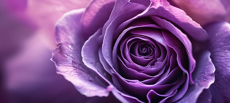 Close up macro purple violet rose flower  for background or wallpaper.