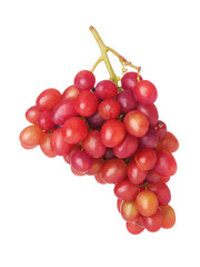 Tasty ripe grapes on white background