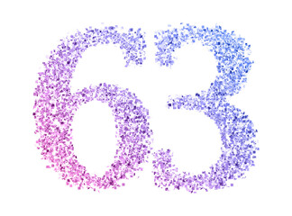Gradient glitter number63