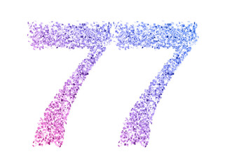 Gradient glitter number77