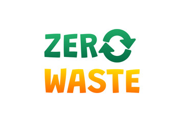 Zero Waste Environmental Sticker Design