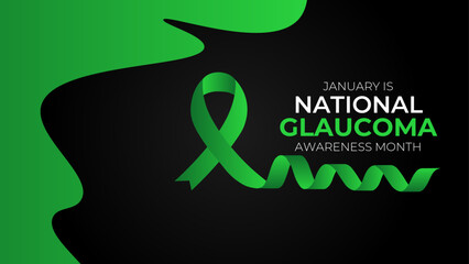 National Glaucoma Awareness month is observed every year in january. January is Glaucoma Awareness Month. Eye health, vision care concept for banner, cover, poster, flyer design. Vector illustration.