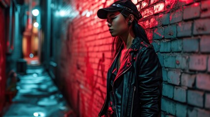 Obraz premium For a more edgy and fashionforward look, try pairing a leather jacket with a pair of combat boots and accessorizing with a wearable tech wristband and a LEDembedded cap.
