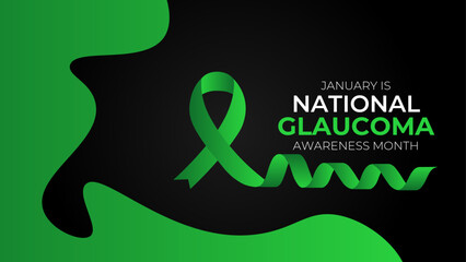 National Glaucoma Awareness month is observed every year in january. January is Glaucoma Awareness Month. Eye health, vision care concept for banner, cover, poster, flyer design. Vector illustration.