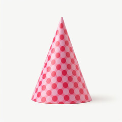 Celebratory Cone Hat with Vibrant Rainbow Colors on a White Background, Evoking Joyful Festivity and Playfulness. Whimsical and Colorful Party Accessory with a Festive Atmosphere for Special Occasions