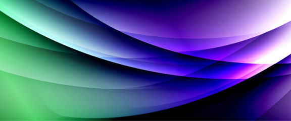 Dynamic flowing waves on gradient color background. Vector illustration For Wallpaper, Banner, Background, Card, Book Illustration, landing page