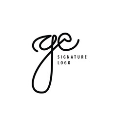 GC initial based vector logo. Handwriting or signature logo. Suitable for invitation, cosmetics, fashion, brand, business, and company.