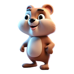 Beaver Cartoon Character Illustration Art With a Transparent Background Generative AI.