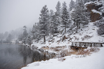 winter in the mountains in Colorado, Denver.