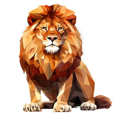 Obraz premium Lion Figure Isolated on a transparent background