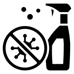 Disinfectant glyph icon, relate to housekeeping. use for UI or UX kit, web and app development.