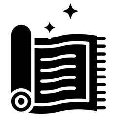Rug glyph icon, relate to housekeeping. use for UI or UX kit, web and app development.