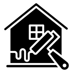 Painting glyph icon, relate to housekeeping. use for UI or UX kit, web and app development.