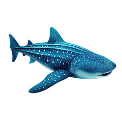 Whale shark isolated on transparent background