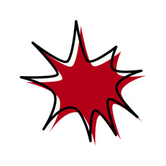 漫符。ショック・驚き・怒りのマーク。