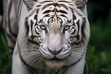 Close-up of a white tiger in a zoo, Thailand