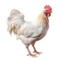 Fototapeta premium White chicken isolated on transparent background