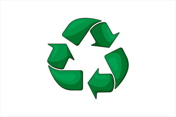 Recycle Symbol Environmental Sticker Design