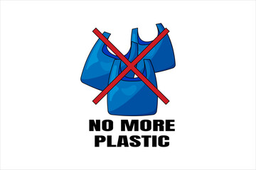 No More Plastic Environmental Sticker