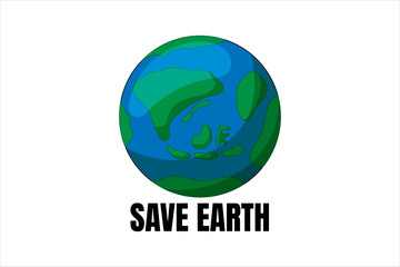 Save Earth Environmental Sticker Design