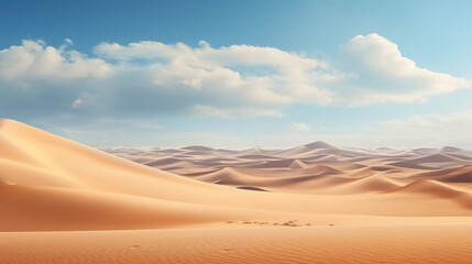 Fototapeta na wymiar an image of a vast desert landscape with sand dunes stretching into the horizon