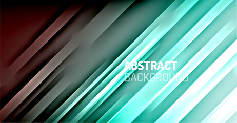 Fototapeta premium Dynamic Bright Colorful Lines, Shadow Style Stripes Geometric Vector Illustration For Wallpaper, Banner, Background, Card, Book Illustration, landing page