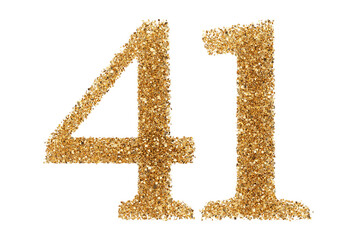 Gold glitter number 41