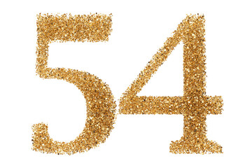 Gold glitter number 54