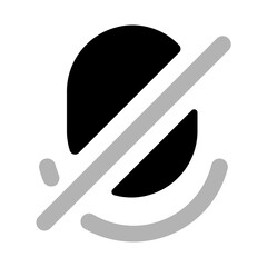Microphone Off Duotone Icon