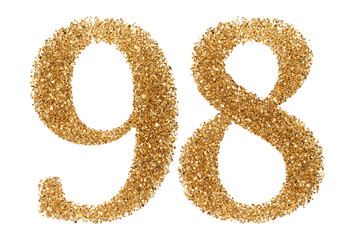 Gold glitter number 98