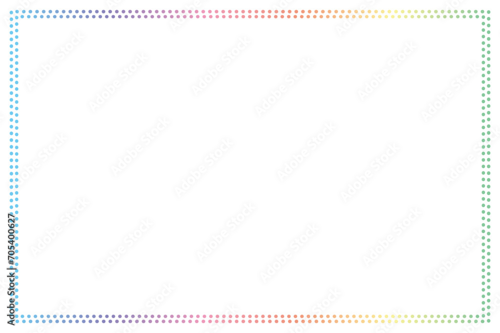 Poster simple of frame. design vector rectangle with dot halftone spectrum on white background. design prin