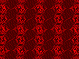 red with a shiny modern geometric pattern. Red steel floor background.