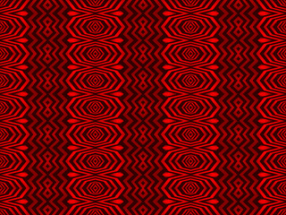red with a shiny modern geometric pattern. Red steel floor background.