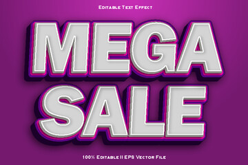 Mega Sale Editable Text Effect 3d Emboss Style