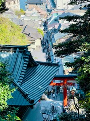 old town in japan high angle view