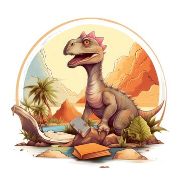 Dinosaur creature with white background