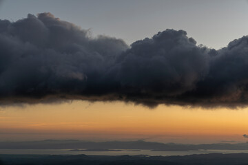 sunrise sunset over the mountains