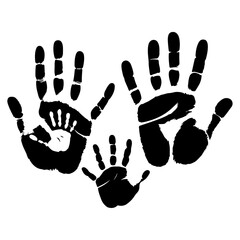 A Scary hand vector silhouette black color