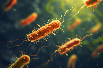 Microscopic Bacteria, High-Resolution Bacteria