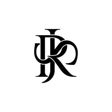 jrs lettering initial monogram logo design