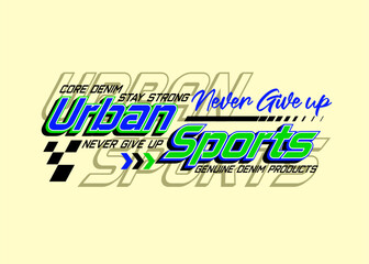 Urban Sports typography design sports