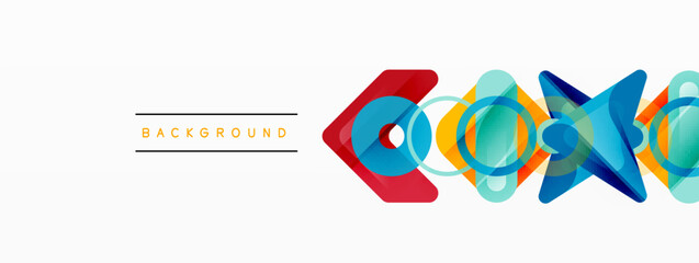 Abstract triangles and square minimal geometric background