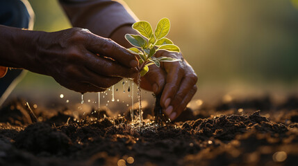 planting a seedling