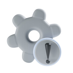 setting failed 3d icon