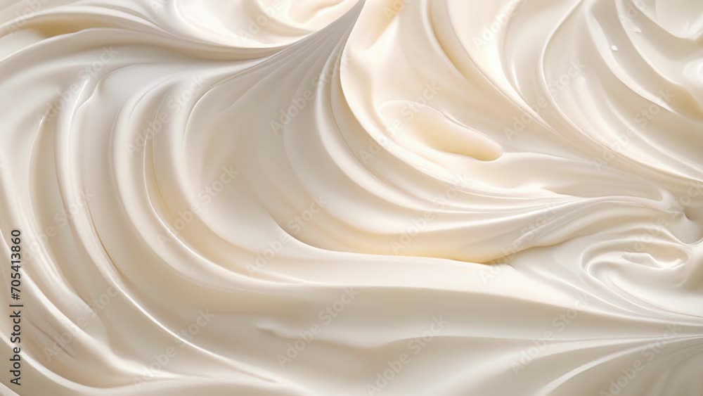 Poster a wispy masterpiece of velvety smoothness this mesmerizing slow motion macro shot of whipped cream s