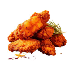 fried chicken wings on a white background.

