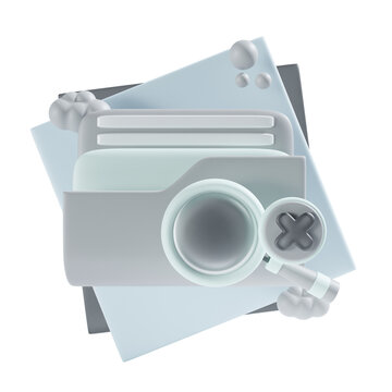 file not found with square background 3d icon