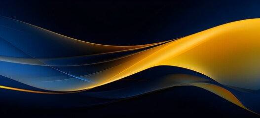 Black and Yellow Wavy Background	