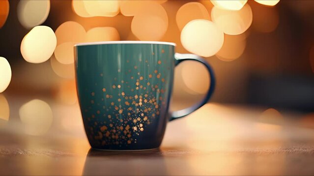 Macro shot of a customized handpainted coffee mug, reflecting the growing trend of personalization in everyday items.